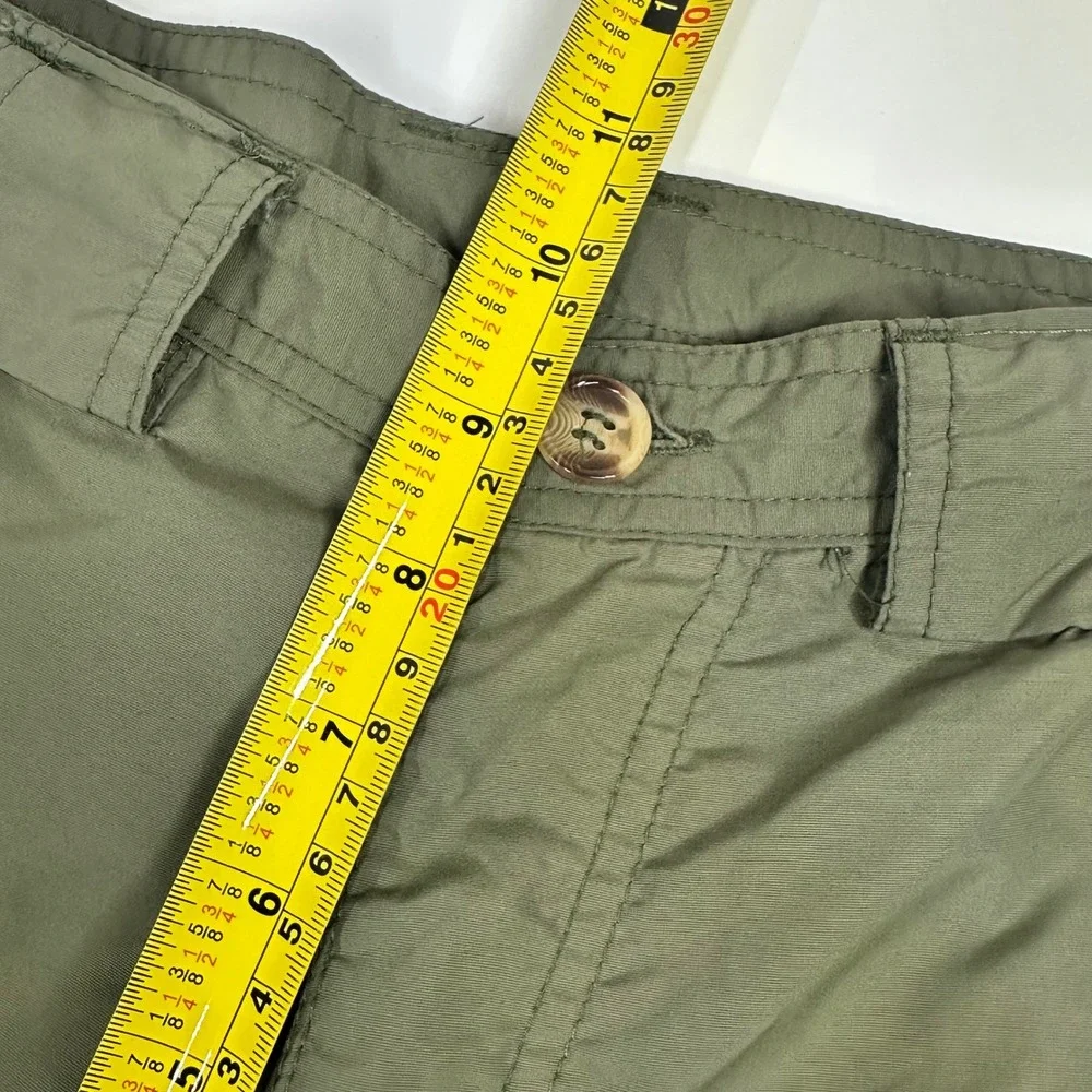 American Outback Womens Convertible Cargo Pants Olive Green Hiking Zip Off Small